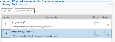Select Cloned Environment
