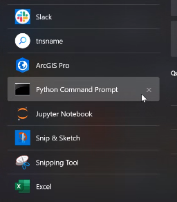Open Python Command Prompt