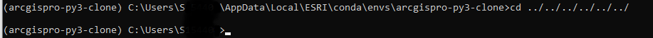Navigate out to base directory